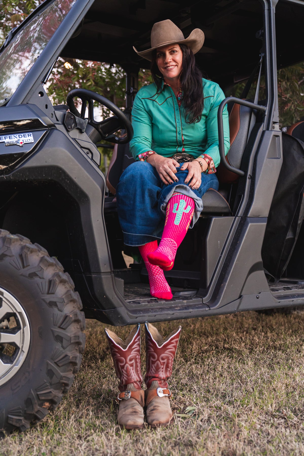 Take the Risk Hot Pink Performance Boot Socks